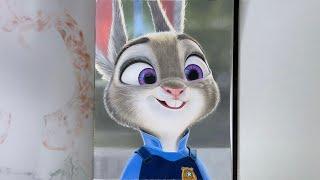 How to draw Judy Hopps from Zootopia #asmr #disneyart