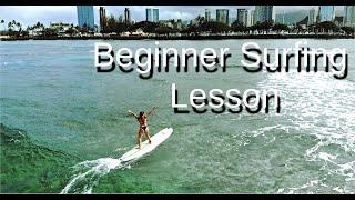 BEGINNER SURFING LESSON - Let's go surf for the first time! (Blue Planet Surf)