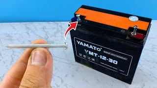 Just insert the screws into the Battery. Suddenly it was possible to weld any type of iron