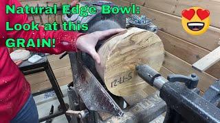 Woodturning a Live Edge Organic Shaped Maple Bowl