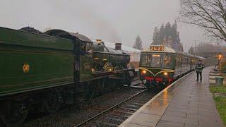 8K Steam ! A Bleak Winter Arrival At Arley Station (SVR)