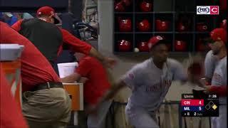 Raisel Iglesias Blow Up in Dugout vs Milwaukee Brewers