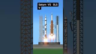 SFS Saturn V & SLS Launch comparison #shorts