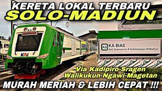 Mencoba Kereta Lokal Terbaru SOLO - MADIUN ️ Murah Meriah & Lebih Cepat ️| trip KA Bias 10868