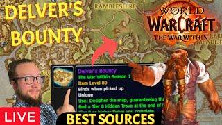 LIVE - DELVER'S BOUNTY! Farming Hero Gear In Delves - The War Within World of Warcraft