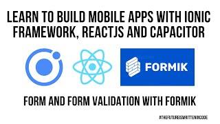 Ionic React JS Form Management & Validation With Formik