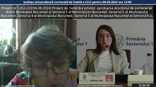 Ședința extraordinară convocată de îndată a CLS1 pentru 09.09.2024 ora 12:00