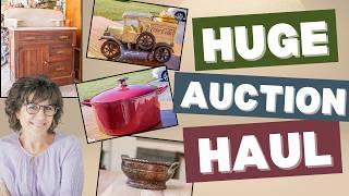 Huge Auction Shopping and Haul  - Unboxing Vintage Treasures and More!