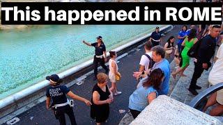 Rome Italy, Here's what happened at the TREVI fountain. Rome September 2023 walk tour