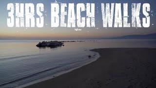 3hrs Beach walk near Athens, Greece | Earth Sound Walks