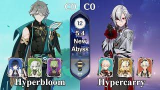 C0R1 Alhaitham Hyperbloom & C0R1 Arlecchino Hypercarry | NEW Spiral Abyss 5.4 | Genshin Impact