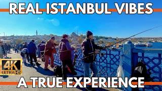 Istanbul Turkey 4K Walking Tour from Karaköy to Eminönü | Galata Bridge Vibes