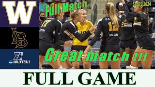 Washington vs Long Beach State Full Match  Women's College Volleyball 2024 | NCAA Volleyball 2024