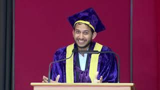 Ritesh Agarwal inspiring BMU students on Convocation