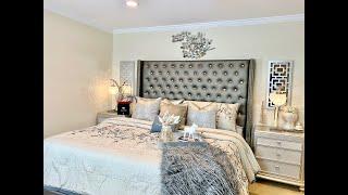 Modern, Glamorous, Metallic Bedroom Decor