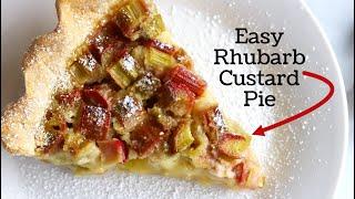 The Best Rhubarb Custard Pie, A Delicious Sweet and Tart Pie Recipe