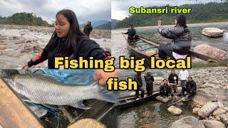 Went for fishing in subansri river near Gensi village || first time attended Galo marriage village