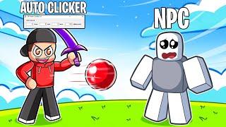 AUTO CLICKER vs NPC MODE In Roblox Blade Ball...