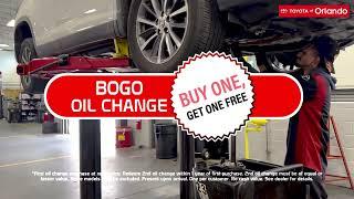 Buy one, get one oil change at Toyota of Orlando*