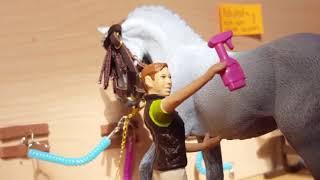 [SCHLEICH]FMA am Stall-Reiten mit Pad! Fliegen nerven!+Futter zubereiten!!!#46