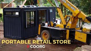 New Portable Retail Store Built with Shipping Container | Retail Store Delivery to Coorg