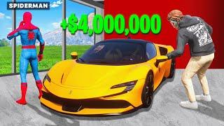 Stealing SUPERHERO Cars In GTA 5