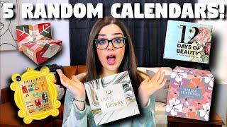 The MOST RANDOM! Speed Unboxing 5 Calendars! Advent Calendar Unboxing Finale Pt.1!