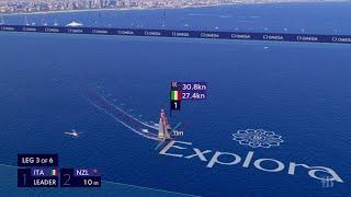 ETNZ High mode overtake of Luna Rossa