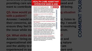 NHS Healthcare Assistant Interview Questions and Answers | Care Assistant Job Interview