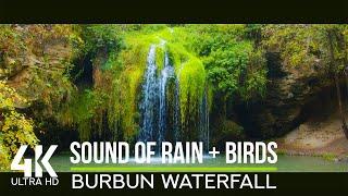 4K Rainfall & Waterfall Sounds | Ultimate Nature Therapy for Deep Sleep & Relaxation with Birdsongs