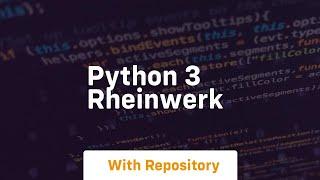 python 3 rheinwerk