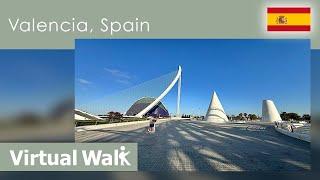 4K HDR Walk Modern Architecture in Ciudad de las Artes y las Ciencias  Valencia  - Spain