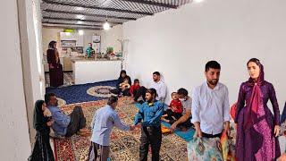 Buying carpets and kitchen appliances for a nomadic family in Shirvan