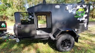 Origin Camper Off Road Borderline M2 Square drop tear drop Pod style camper trailer Australian made.