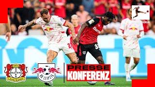 PK mit Alonso und Rose nach Bayer 04 Leverkusen  RB Leipzig | Bundesliga, 2. Spieltag