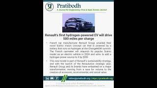 Renault's first hydrogen powered EV will drive 500 miles per charge