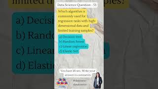Data Science and Machine Learning quiz - 53 #machinelearning #datascience #artificialintelligence