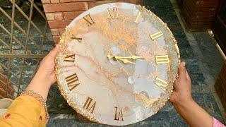 How to make resin clock? Step by step complete tutorial | Resin art by Kainaat