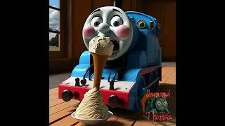 ICE CREAM Eating Thomas The Tank Engine Train #funny #shorts #cursedthomas