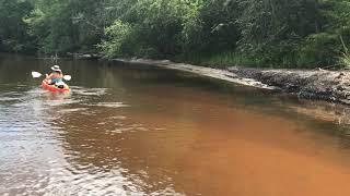 Paddle boarding and kayaking shoal river