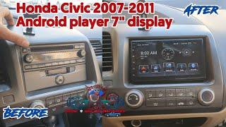 Honda Civic 2007-2011 installation Double Din Car Stereo Android Player GPS,USB  Bright King #car