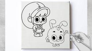 How to Draw Mila and Morphle step by step My Magic Pet Morphle Cartoons For Kids@ ART ONLINE