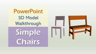 PowerPoint 3D Model Walkthrough - Simple Chairs - PowerPoint Tricks