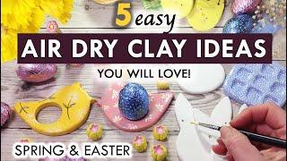 *EASY* AIR DRY CLAY IDEAS - cool things to make out of clay  SPRING & EASTER  2024