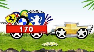 MINIATURE CARS DRIVING IN THE CITY - 170 Cars in 17 minutes  All Car Brand Logos A to Z- QUIZ