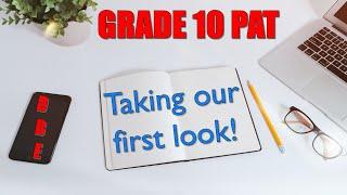 PAT GRADE 10 | First Look | 2022