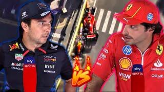 Perez Vs Sainz Post Race Interviews On Last Lap Crash.. Azerbaijan GP