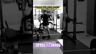 381 Pound SSB Paused “High Handle” - 210lbs BW - Cutting #squat #ssb #maxpreps