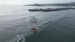 3 fall into ocean after Santa Cruz Wharf collapses due to strong waves ahead of storm