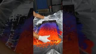 COOL ACRYLIC SWIPE PAINT REACTION! - FLUID ART